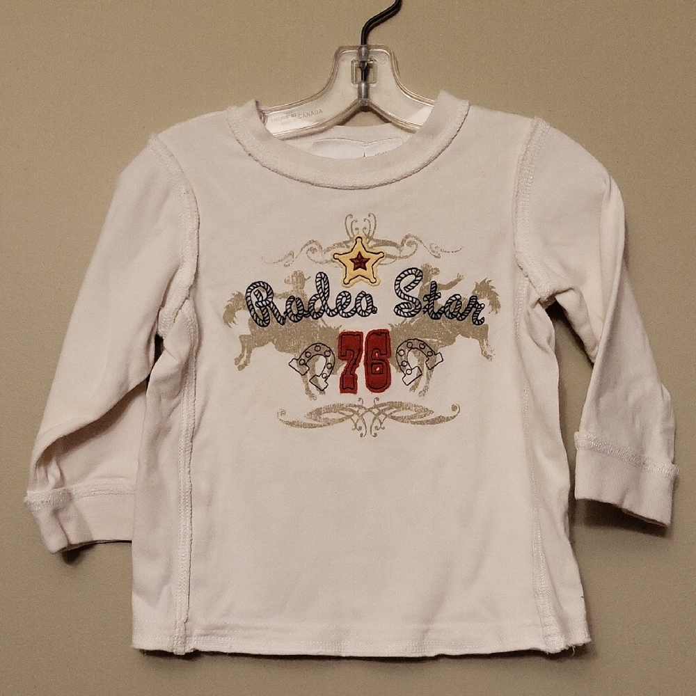 Cream "Rodeo Star" long sleeve shirt